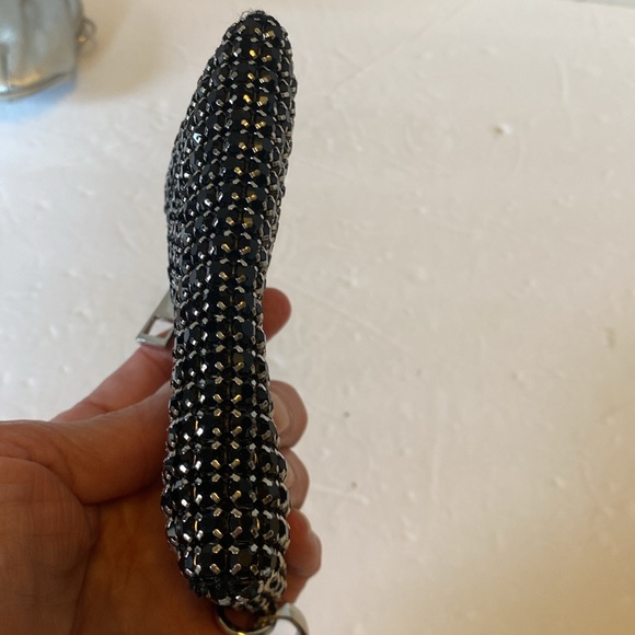 EUC. Small, black and silver metallic wristlet. - Picture 5 of 8